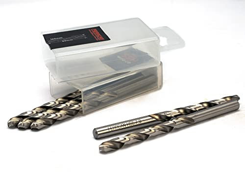 Ferrcan Brocas HSS DIN 338 para Metal, 7-10mm, Especiales para Hierro y Acero Inoxidable, 5 Unidades (7mm)