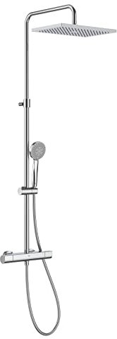 Roca A5A202EC00 - Columna de ducha termostática Even-T SQUARE, Version Nueva, Cromado