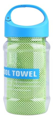 Kühltuch, Eistuch für den Hals Weiches atmungsaktives Handtuch Mikrofaser Kühltuch Eistuch Atmungsaktives Kühltuch Weiches atmungsaktives kühles Handtuch für Fitness Handtuch bleiben cool (Grün)