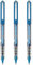 uni-ball Eye Ocean Care UB-157ROP Tintenroller, feine 0,7 mm Kugelschreiber, zum Schreiben, Zeichnen, Kunst, Handwerk und Ausmalen, licht- und wasserabweisend, 3 Stück, blaue Tinte
