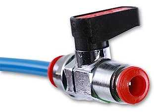 Axis Line Kugelhahn für 8 mm Schlauch | Kugelabsperrhahn | Durchflussregulation | Schlauch-Schnellverschluss, robuste Verarbeitung | Erleichterung beim Arbeiten