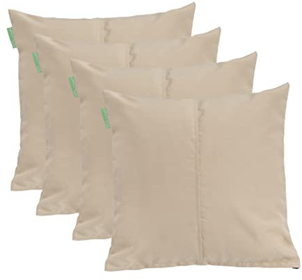Gardenista Large Garden Scatter Cushion | Water Resistant Hollowfibre Filled Outdoor Seating Furniture Pillow | Great for Patio Rattan Chairs | Comfy & Lightweight (4, Stone)