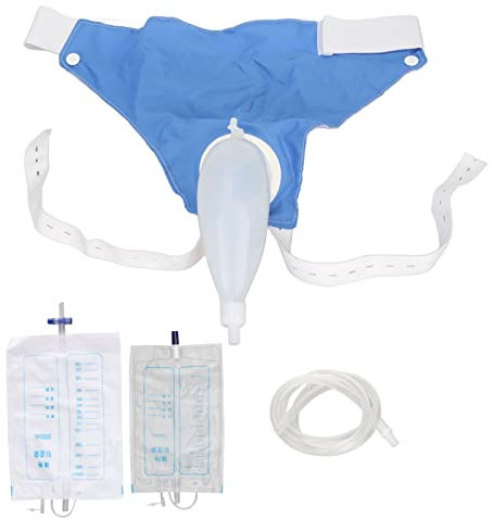 Fyearfly Connecteur D'urine en Silicone, Sac D'urine Portable avec Conduit De Cathéter Pipi 1000 ML 2000 ML pour Hommes Personnes âgées Incontinence Urinaire Patients Alités