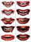 10 Fogli Halloween Tatuaggi Temporanei, Tatuaggio Viso Bocca Cranio Scheletro Clown horror sanguinante Braccio Corpo Tattoos Adesivi per Donna Uomini Adulti Makeup Masquerade feste Party Puntelli