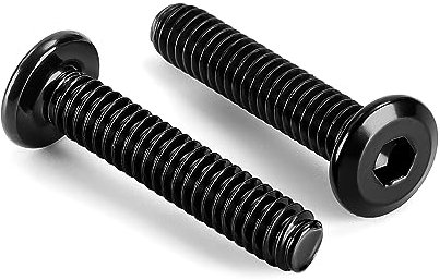 Tornillos hexagonales de cabeza plana de 5/16-18 x 1-1/2 pulgadas, acero inoxidable 18-8, acabado negro, totalmente roscado, 10 unidades