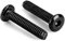 Tornillos hexagonales de cabeza plana de 5/16-18 x 1-1/2 pulgadas, acero inoxidable 18-8, acabado negro, totalmente roscado, 10 unidades