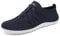 Merdoo Barfußschuhe Damen Herren Bequeme Barfuss Schuhe Damen Slip On Sneakers Weich Sportschuhe Leicht Turnschuhe rutschfest Laufschuhe Atmungsaktiv Barfussschuhe Walkingschuhe Dunkelblau 39EU
