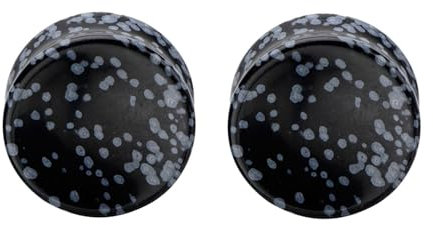 Aotiwe 2 Stück tunnel plug, ohr tunnel elegant Stein form, Schwarz 1 inch 25mm Piercing Schmuck