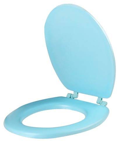 Generic Round Blue Toilet Seat EAV U-shaped Waterproof Minimalist Type Thickened Colored Toilet Seat for Standard Toilets Bathroom