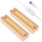 LED Lichter Display Basis 2pcs LED Lichtsockel USB LED Sockel Holz Display-Basis LED Leuchten Sockel Holzlicht Display Ständer LED Beleuchteter Holzsockel für 5mm Dicke Acryl Platte Glas Harz (Warm)