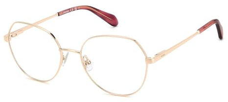 Fossil Brille mit Sehstärke für Unisex optional mit Sonnenbrillentönung oder Blaulichtfilter, Rund/Oval, gefertigt aus Metall (inklusive Brillenetui) | Gefertigt aus Metall, optional mit Sonnenbrillentönung oder Blaulichtfilter, inklusive Brillenetui