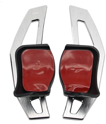 MOOWI Palette del Cambio per VW Golf 6/R/GTI,Palette del Cambio al Volante dell'auto Estensioni al Volante,B-Silver