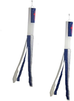 Windsocken mit US-Staatsflagge, 2 Stück, gestreift, Windsocken für Hof- und Staatsparty-Flagge, 152,4 cm (Christentum)