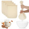 WLLHYF 4 Pack Cotton Nut Milk Bag 18×12 Inches Fine Mesh Cheese Cloth Multiple Usage Reusable Food Strainer Professional Cold Brew Filter for Straining Juice Coffee Yogurt Tea (Cotton, 18×12 in)