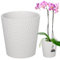 KOTARBAU® Blumentopf Weiß Keramik glasiert ⌀ 9,5 cm Höhe: 11 cm Orchideentopf Keramik Blumentöpfe Keramik Blumentopf Keramik Pflanztopf Blumentopf modern Blumentöpfe Zimmerpflanzen