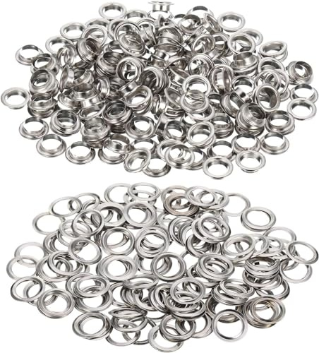 LetCart Ösen Werkzeug Set, 120 Stück Metall Tülle Ösen Grommets Setzwerkzeug Ösenzange mit Stanzwerkzeug für Stoff, Kleidung, Schuhe, Leder, Kunsthandwerk (12mm)