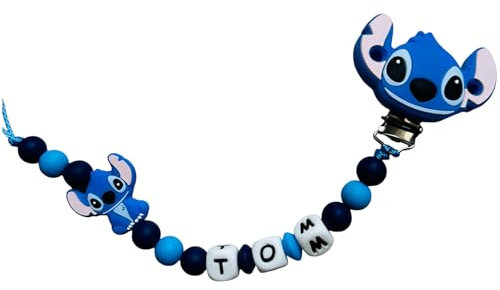 Attache tétine Stich bleue