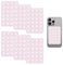 Silicone Suction Phone Holder,6PCS Pink Phone Suction Pad with 24 Grain Square,Sticky Pad Grip for Selfies and Videos