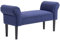 HOMCOM Bettbank, Polsterbank, Sitzbank, Flurbank für Schlafzimmer, bis 130 kg Belastbar, Segelstoff, Blau, 102 x 36 x 51 cm