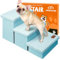 Escaleras para perros con tapas peludas de 18 pulgadas de alto, 3 escalones más anchos con almacenamiento para perros pequeños/medianos/grandes, gatos, escaleras plegables resistentes para mascotas,