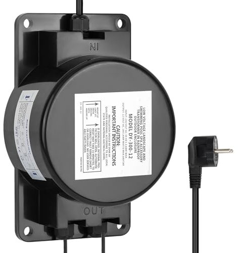 KWODE 180W Transformateur d'éclairage de piscine 230V AC sur 12V AC, de basse tension IP67 Transformateur anneau pour de piscine, l'éclairage de paysage et de fontaine