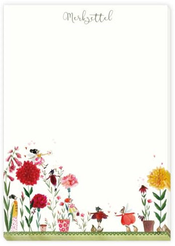 Grätz Verlag - Notizblock A6 - Silke Leffler - Blumenparadies