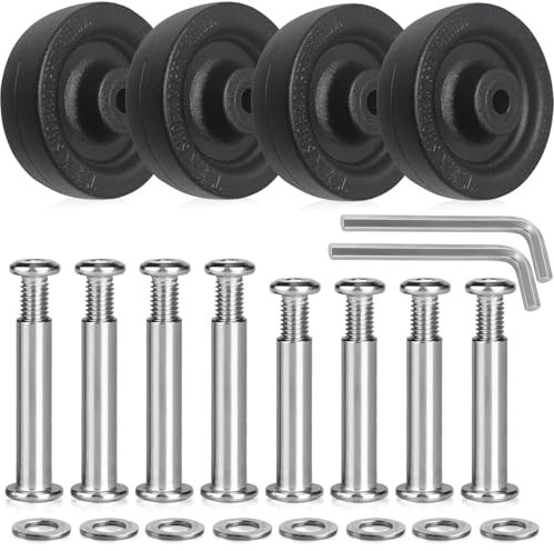 Luggage Suitcase Replacement Wheels 4 Stück Kofferrollen Ersatzrollen 50x16mm Kofferrollen Ersatzteile Abriebfest Gummi Gepäckrollen Ersatzräder für Koffer L49