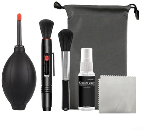 Kit de nettoyage essentiel pour appareil photo reflex numérique 6 outils pour garder votre objectif et votre capteur propres
