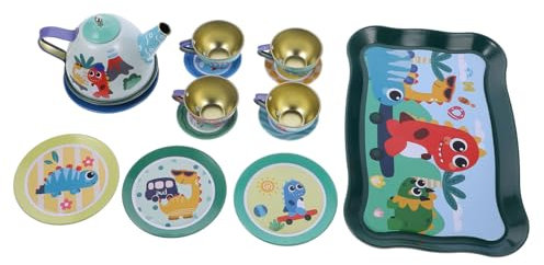 CHICAMPERA 1satz Mini Teeservice Für Junge Mädchen Spielzeug Und Tassen Aus Hochwertigem Blech Für Rollenspiele Und Kreative Nachmittage Perfektes Für Geburtstage Und Feiertage