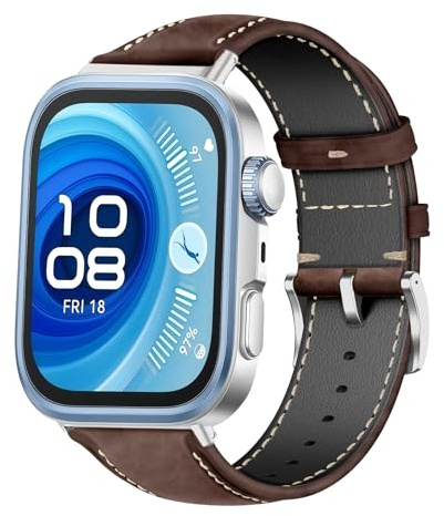 MaEiol Leder Armband für Huawei Watch Fit 5/5 Pro/Huawei Watch Fit 4 Pro/4/3, Lederarmband Ersatzarmband Armbänder Uhrenarmband für Damen Herren