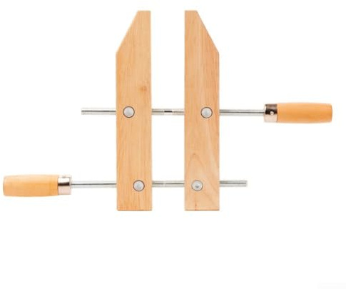 Adjustable Wooden Handscrew Clamp with Comfortable Hardwood Handles and Non Marring Jaws for Secure Clamping in DIY Tasks (6inch)