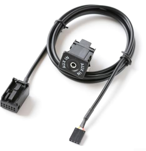 AUX Audio Interface Adapter Kabel für Opel CD30 CD40 CD70 DVD90, 6-Pin Anschlussbuchse zur Nachrüstung im Armaturenbrett, Schwarz