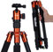Rollei C5I | Orange | leichtes Foto-Stativ | Alu | Reise-Stativ | Macro | Monopod | Arca Swiss