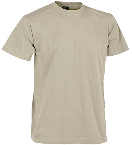 Helikon Military Combat Tactical Mens T-Shirt Work 100% Cotton Khaki Beige (XX-Large) (Khaki)