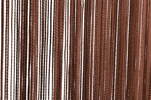 Fadenvorhang Schoko braun Türvorhang 90x250 cm Uni Vorhang einfarbig Raumteiler