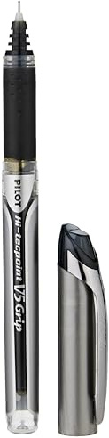 Pilot Tintenroller V5 mit Flüssigtinte, 0,5 mm Spitze (Einzelstift), Grün Einzelbett Schwarz