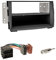 Einbauset : Autoradio Doppel-DIN 2-DIN 2 DIN Radioblende Radio Blende Halterung mit Ablagefach schwarz + ISO Radioanschlusskabel Radio KFZ Adapter + Antennenadapter für KIA Venga (YN) ab 11/2009