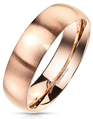 Bungsa 67 (21.3) rosegoldener RING für Damen & Herren - Rosé Rosegold - Damenring aus EDELSTAHL matt - edler Edelstahlring geeignet als Verlobungsringe, Freundschaftsringe & Partnerringe