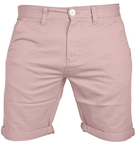 westAce - Short chino décontracté 100 % coton pour homme - Rose - 4