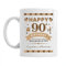 90th Birthday Coffee Mug Ceramic Gift for Men, Birthday Keepsake for 90 Year Old