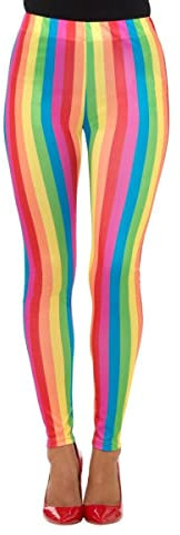 Smiffys Regenbogen Clown-Gamaschen, Mehrfarbig
