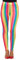 Smiffys Regenbogen Clown-Gamaschen, Mehrfarbig