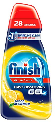 Finish Dishwasher Gel Fast Dissolving All in 1 - Lemon Degreaser 28 Washes