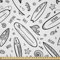 ABAKUHAUS Surfbrett Microfaser Stoff als Meterware, Monochrome Coastal, Deko Basteln Polsterstoff Textilien, 2M (230x200cm), Weiß Schwarz