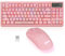 ZJFKSDYX C87 Wireless Gaming Keyboard and Mouse Combo, LED Backlit Rechargeable Mechanical Feeling Keyboard and Ergonomic Mouse for PC, Gaming Console(Pink)