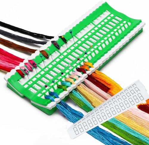 Nicoone Gewinde Veranstalter 50 Positionen Kreuz Stich Gewinde Halter für Kreuz Stich Gewinde Stickerei Floss Organisatoren Grün