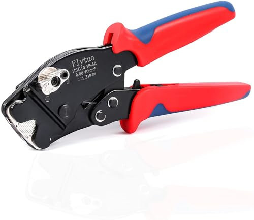 Flytuo Selbsteinstellende Crimpzange für Frontlader,0.08-16mm² für Endhülsen, Aderendhülsen und Drahtendklemmen von AWG 30–5