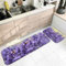 Bishilin Küchenläufer Set Waschbar rutschfest, Teppich Läufer Schlafzimmer Wohnzimmer Lavendel und Biene Muster Küchenmatte Küchenteppich 60x90CM+60x180CM