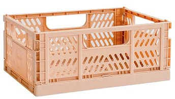3 Sprouts - Klappboxen Faltbar Stabil - Medium, Stapelbare und Robuste Aufbewahrungslösung für Zuhause und Auto - Ton
