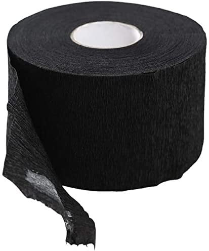 Barber Neck Tape - Paper Strips Ruffle Roll für Haircut Studio und Home (Schwarz) - Nützlich und Praktisch